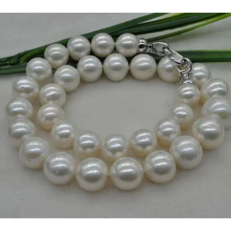 Natural Rare white 11~13mm round Kasumi Pearl Necklace 18inch