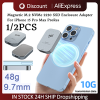 1/2PCS Type C/F to M2 NVMe Magnetic Hard Drive Enclosure USB 3.2 Gen 2 10Gbps for Laptop Mobile iPad Pro Steam Deck PS5 Xbox