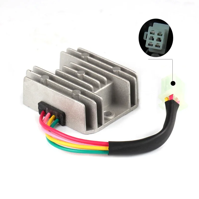 12V 4 Wires Voltage Regulator Rectifier For GY6 50cc 80cc 100cc 120cc 150cc Motorcycle Scooter Moped ATV Aluminium