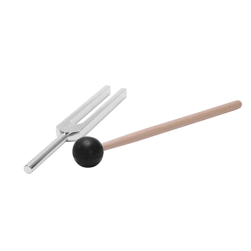 

6X Aluminum Alloy + Wood Tuning Fork Chakra Hammer Ball Diagnostic 528HZ With Mallet Set