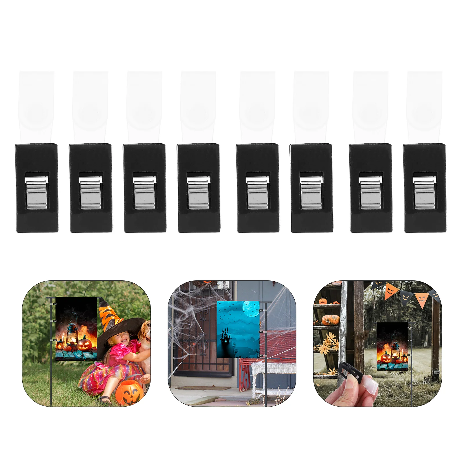 

20Pcs Garden Flag Bracket Accessories Strong Lightweight Clips for Permanent Flag Mounting in Yard Patio Garden Decor