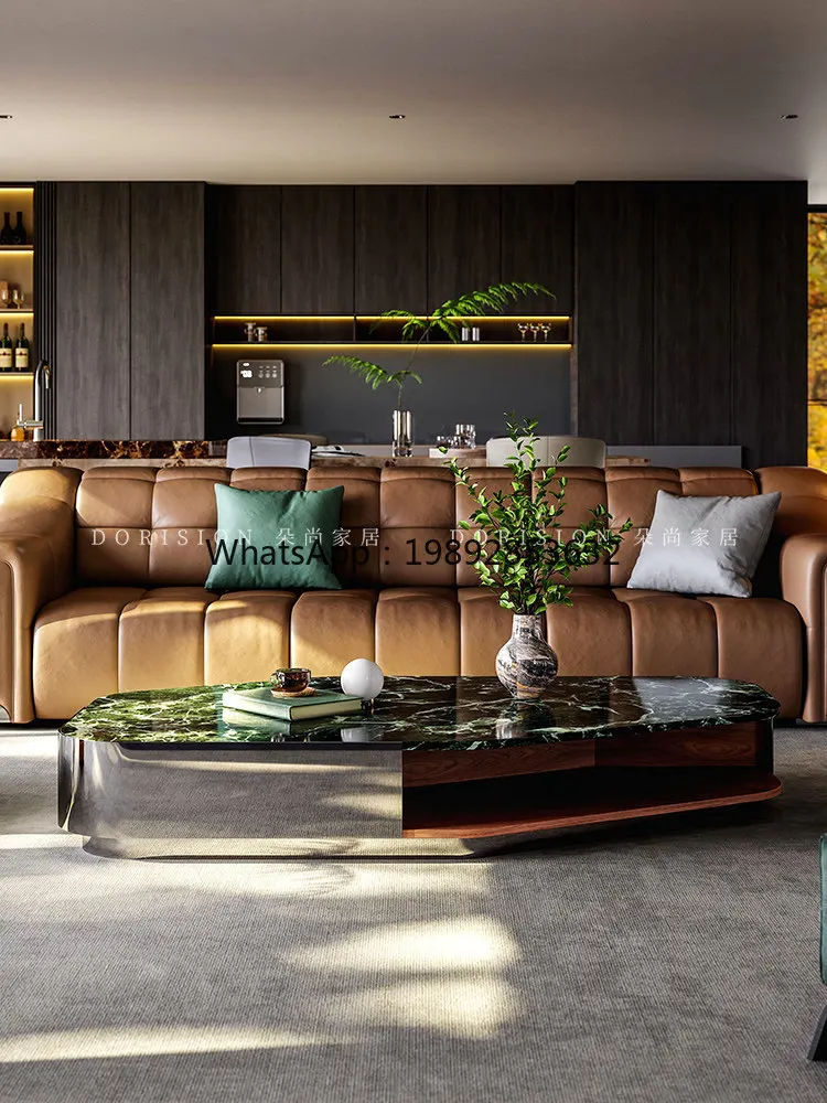 

HYS-Italian Minimalist Coee Table for Living Room, New High-End Modern Marble Coee Table with a Sense of Sophistication