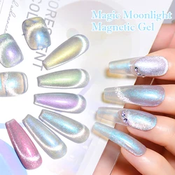 7ml Auroras Moonlight Cat Magnetic Gel Polish do paznokci Sparkling Shimmer Glitter Semi Permaant Soak Off Nail Art Manicure