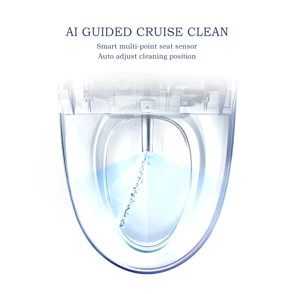 Modern Auto Sensor Flush Intelligent Bidet Wc Heating Toilet Bowl Automatic Operation Smart Toilet With Remote Control