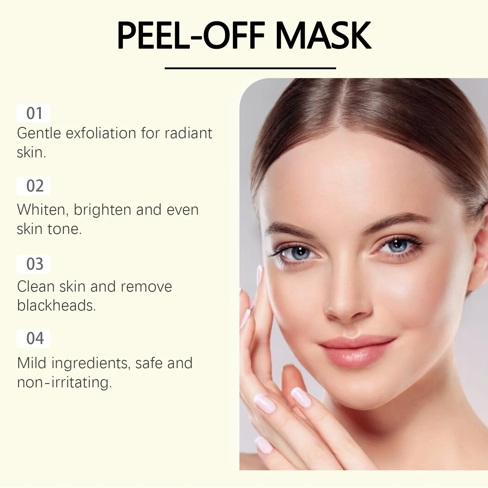 Exfoliating Peel Face Mask Acne Blackhead Remover Anti Oxidant Gentle Exfoliating Brightening Moisturizing Facial Cleansing Mask