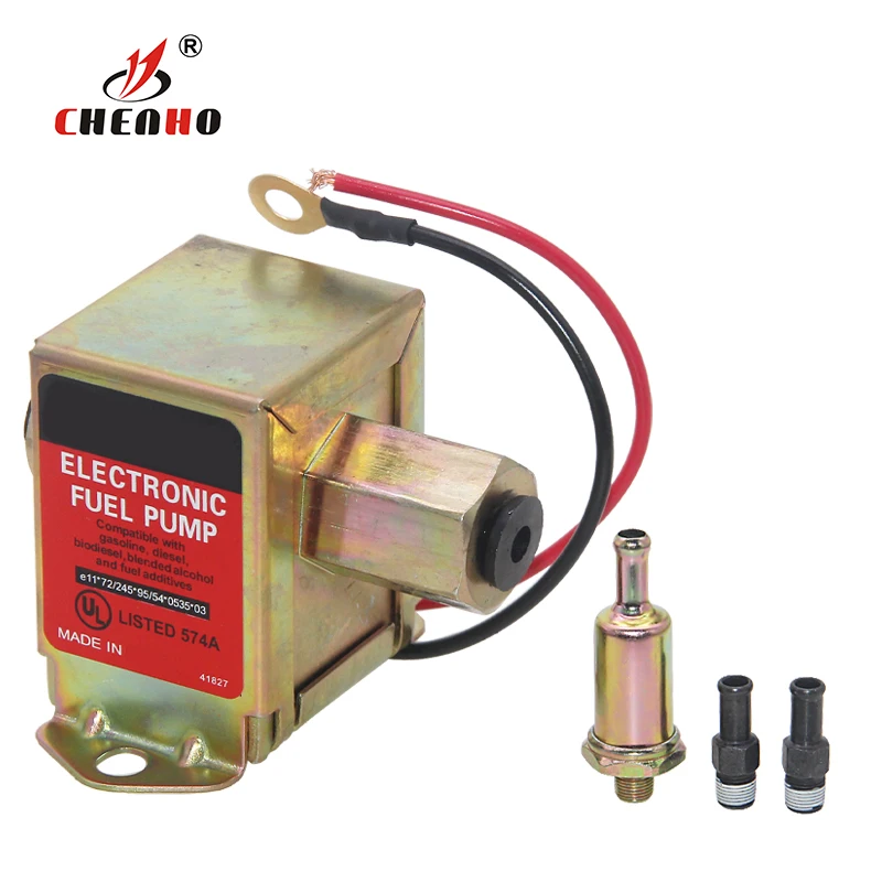 Alta qualidade 12v com etiqueta vermelha bomba de combustível de baixa pressão para carburador ford 40104 40105 40106 40107