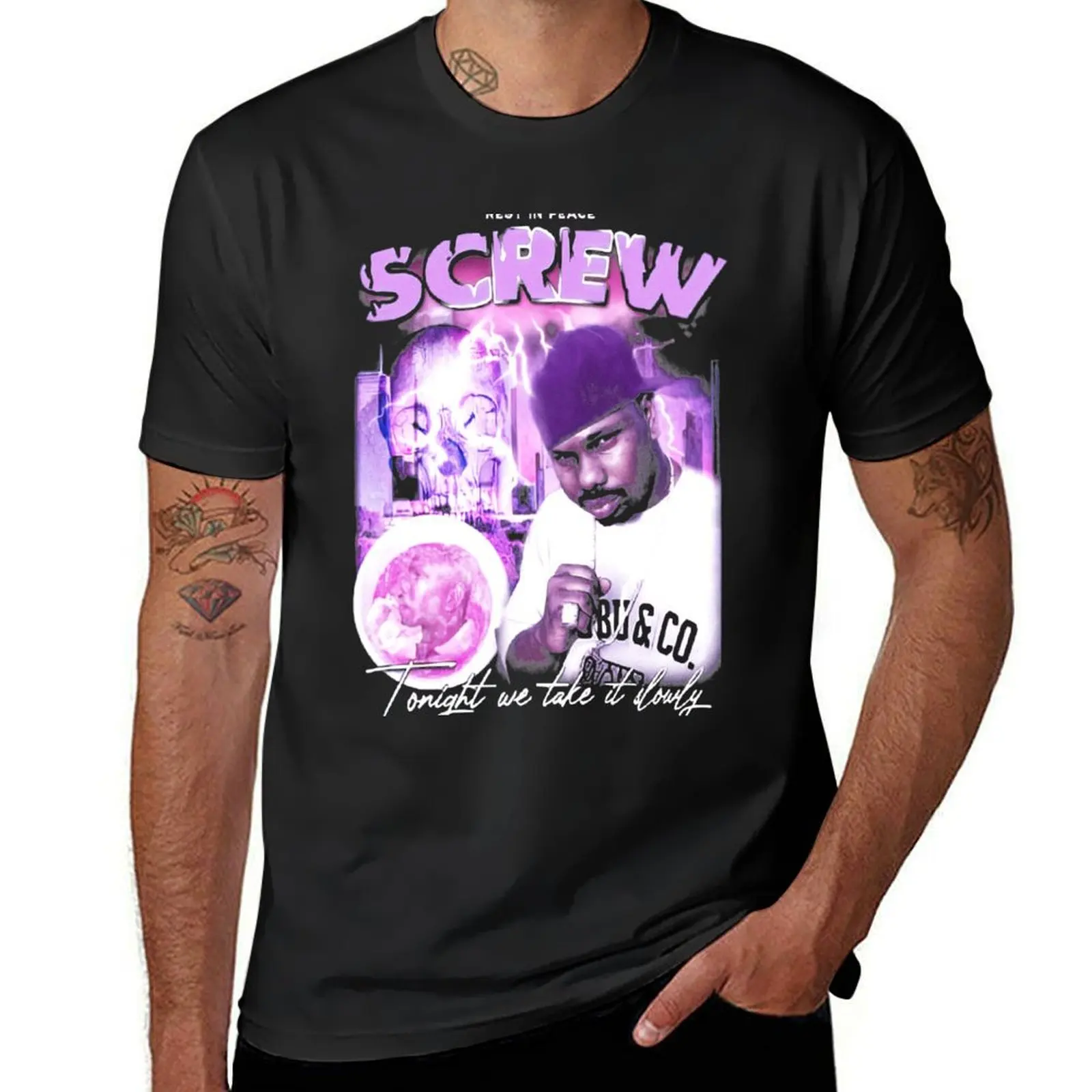 DJ Screw T-Shirt animal prinfor boys sports fans Short sleeve tee men