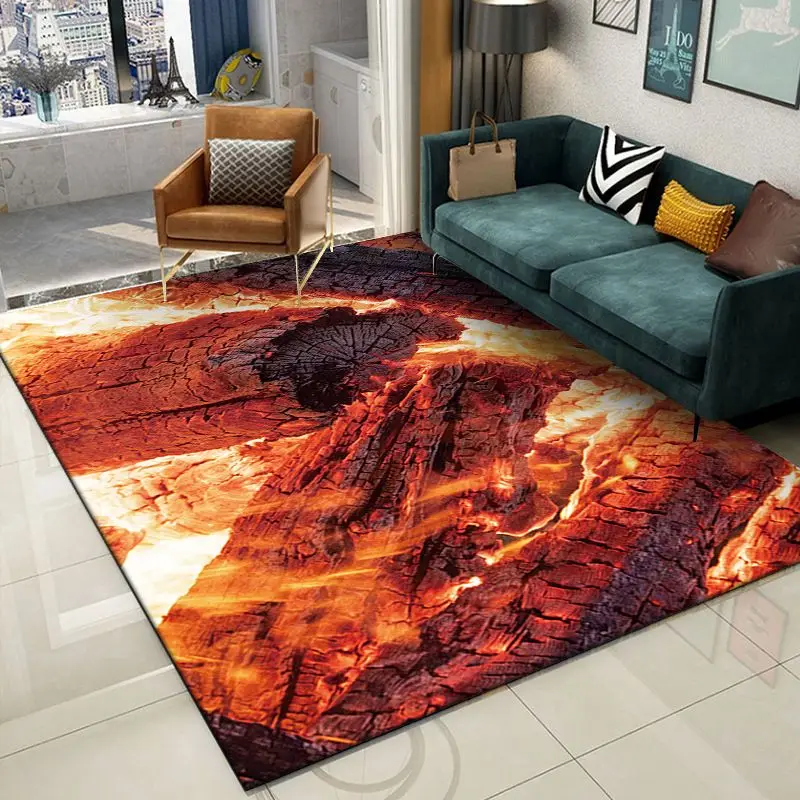 Colorful Vertigo Living Room Three-dimensional Carpet Funny Whirlpool Game Hall Decorative Carpets Simple Bedroom Non-slip Rug