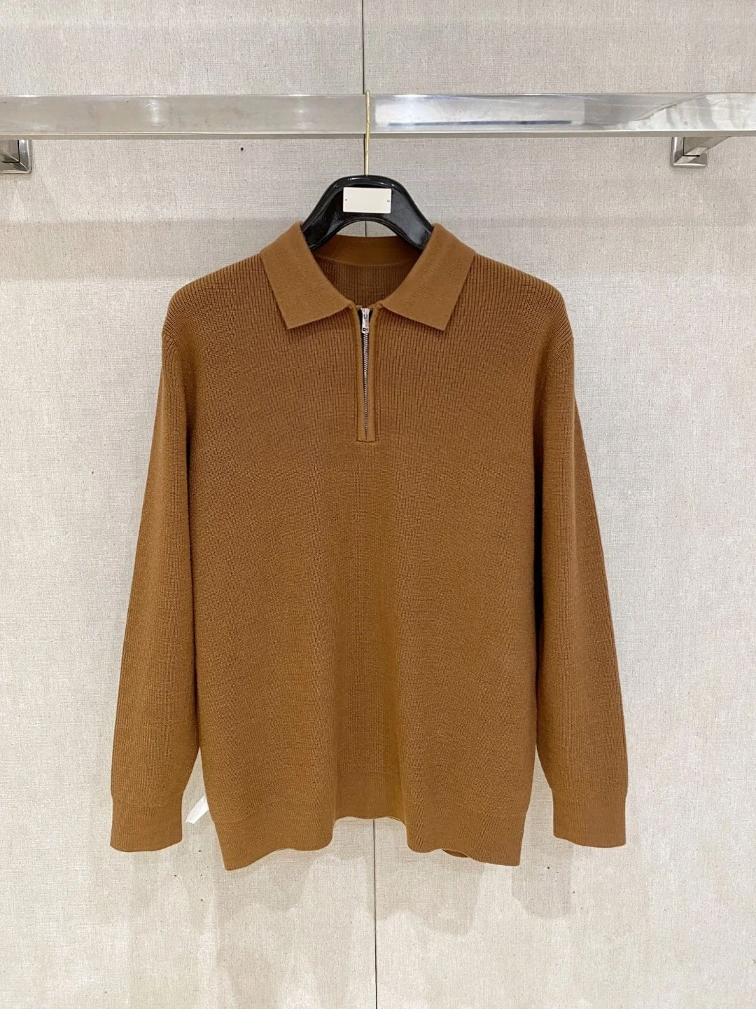 

Вязаная рубашка ПОЛО из смеси шерсти LP с воротником-молнией и полумолнией