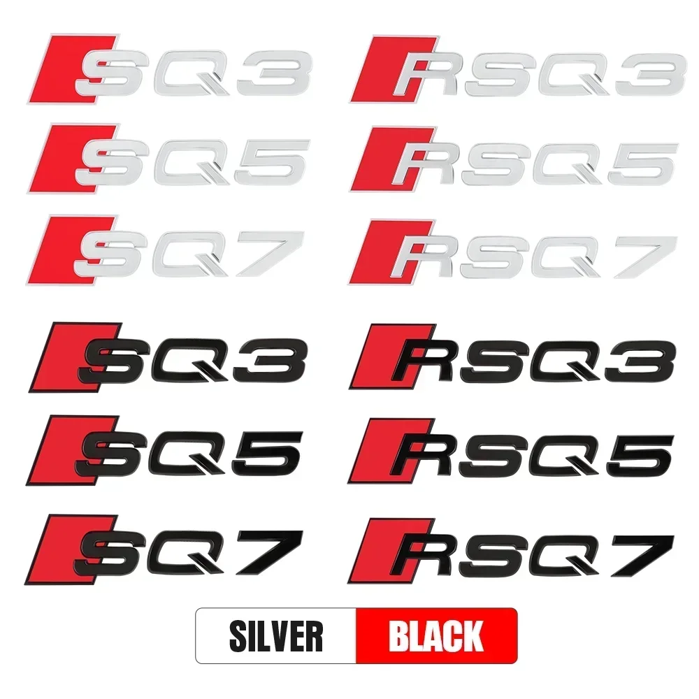 

3D ABS клей черный автомобильный багажник номер буквы наклейка для SQ3 SQ5 SQ7 RSQ3 RSQ7 логотип эмблема табличка с именем значок аксессуары