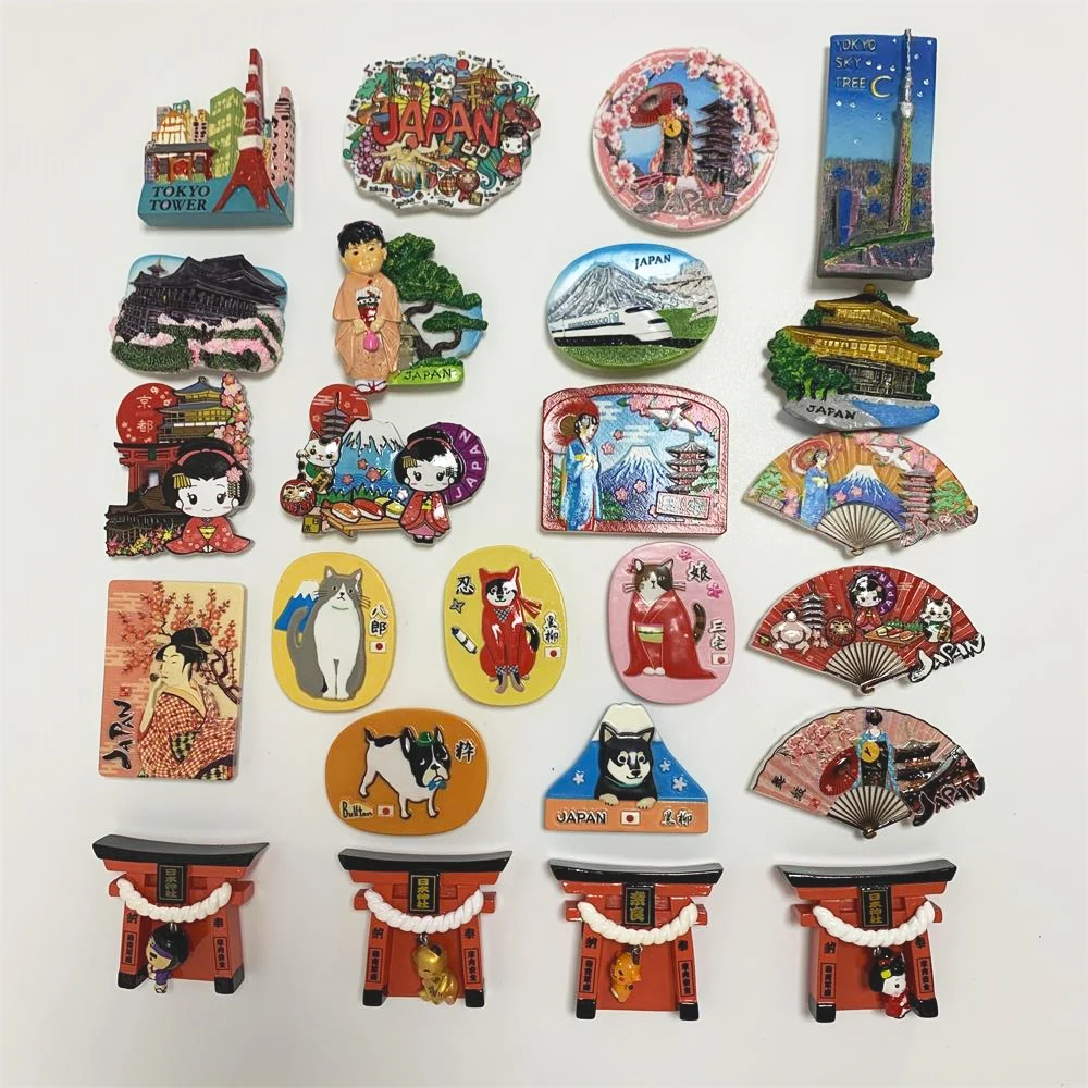 

Japan Tourism Fridge Magnet Japanese Tokyo Osaka Tourist attractions souvenir Magnetic refrigerator magnets Home decoration