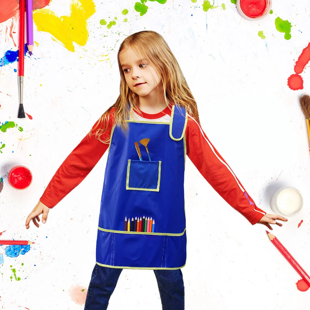 

2Pcs Waterproof Children Painting Smocks Kids Adjustable Aprons Art Craft Drawing Aprons for Painting Cooking Baking