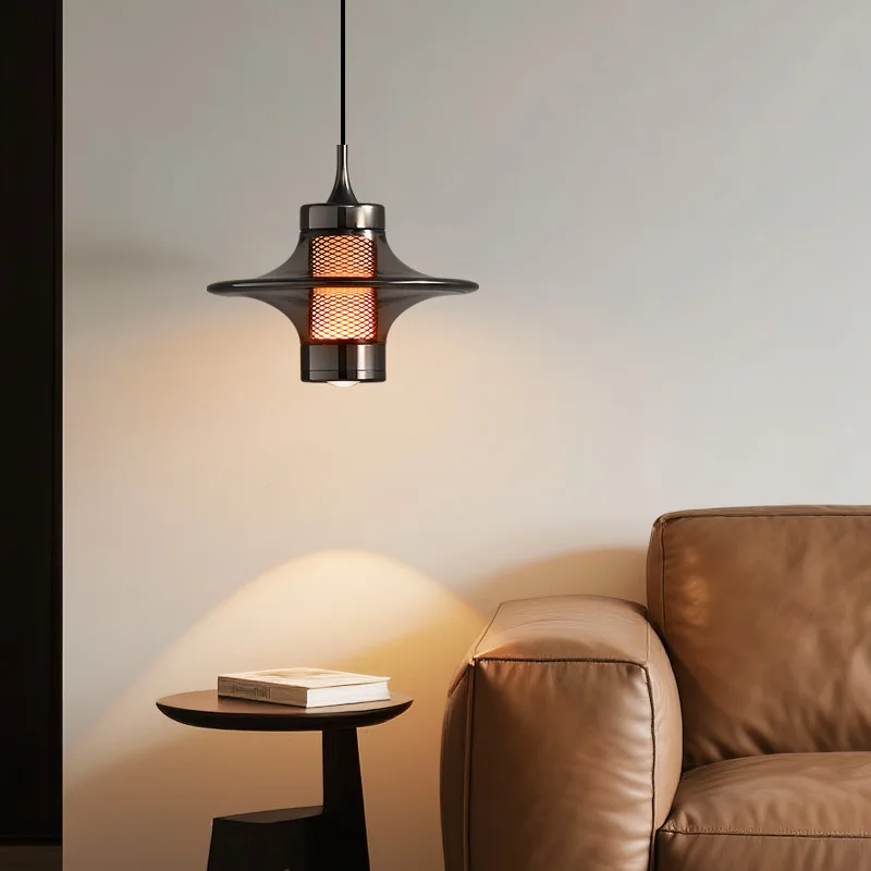 

Light luxury liftable single-headed small chandelier bedroom entrance background wall ambient light