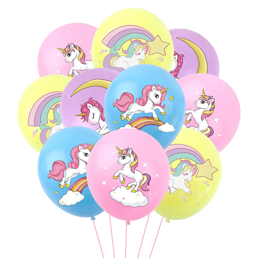 10 Stück Einhorn Party Ballon Dekor Einhorn Luftballons Hochzeit Babyparty Dekoration Einhorn Kinder Mädchen Geburtstag Party Dekoration