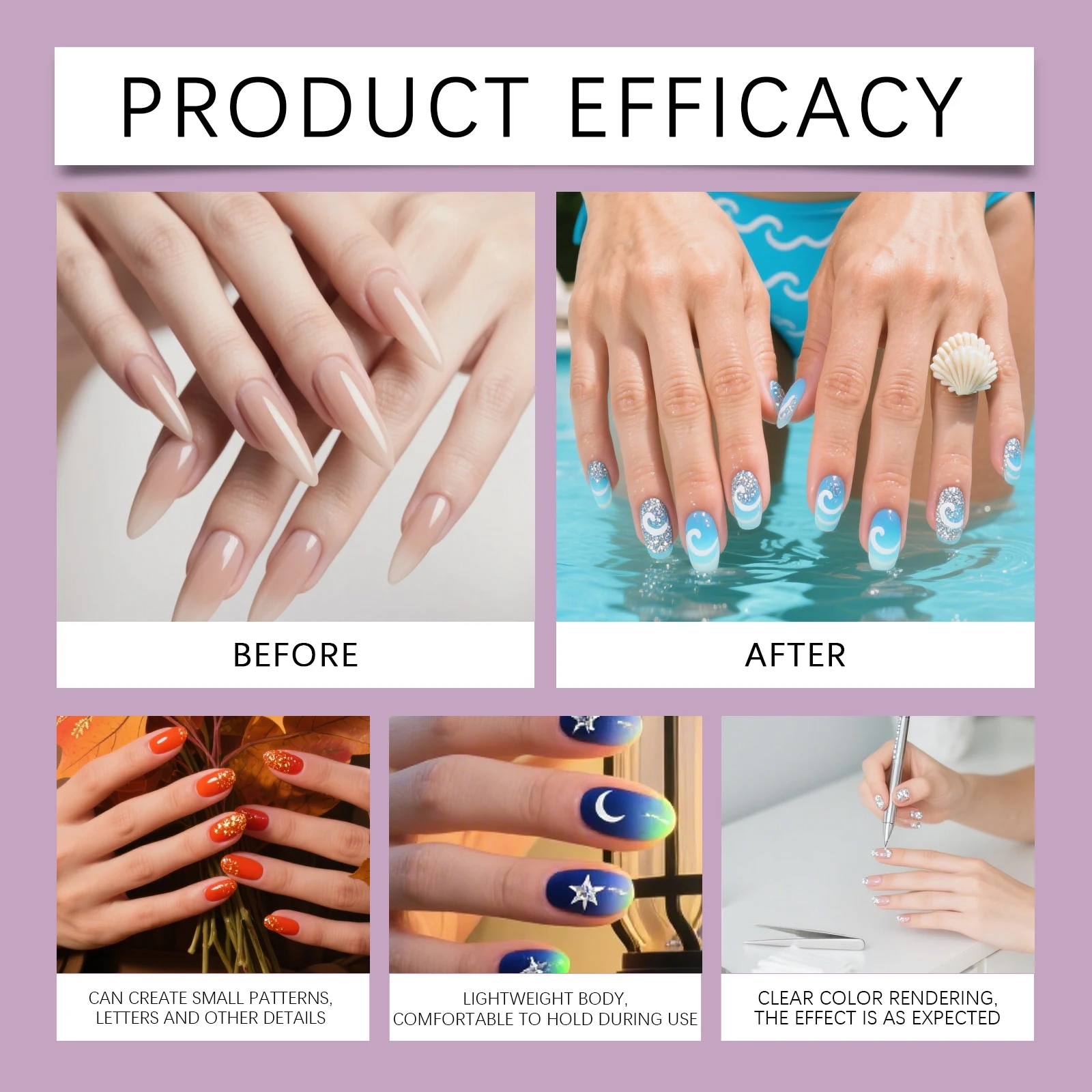 ชุดปากกาตกแต่งเล็บ 10 ชิ้น สำหรับมือใหม่ ใช้งานง่าย สร้างสรรค์ ตกแต่งเล็บได้อย่างง่ายดาย สำหรับสาวๆ สวยงาม สีสันสดใส ชุดปากกาทำเล็บ DIY