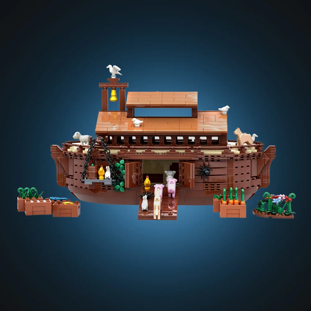 

MOC Noahs Ark Building Blocks Model Christian Bible Noahs Ark Medieval Ship Bricks Assembly Educational Toys Kids Birthday Gifts