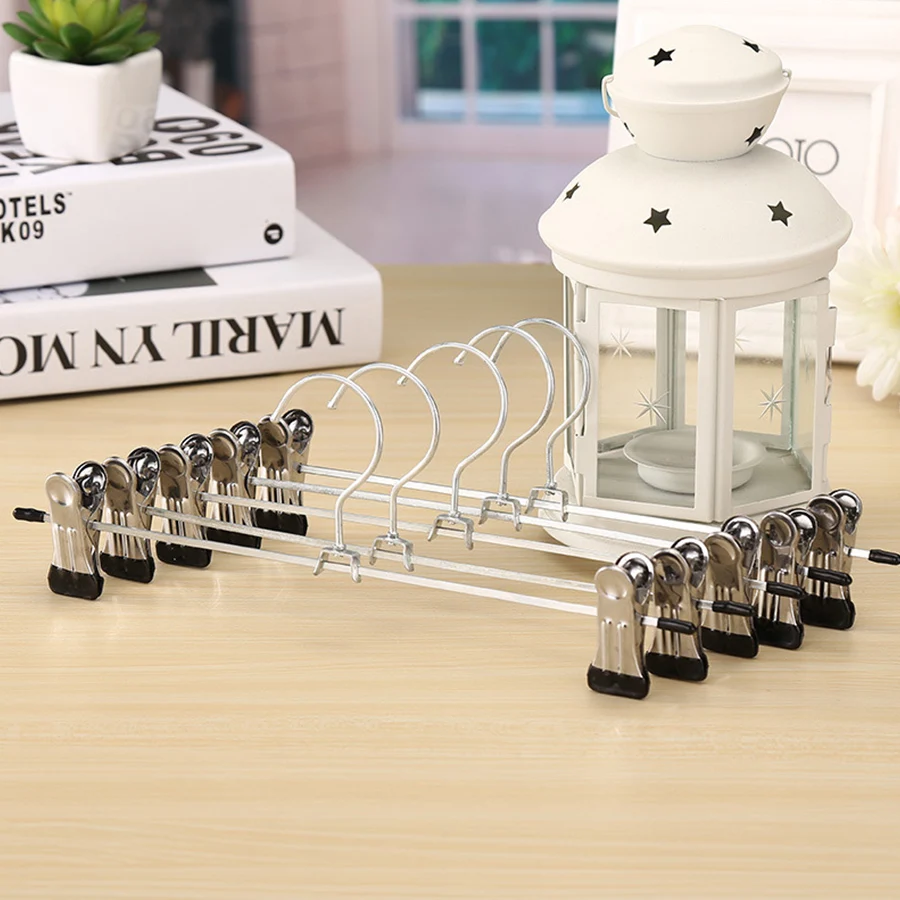 Wind proof multi-purpose pants rack, clothes drying pants wardrobe clip, non-slip clothes hanger, 10 pieces