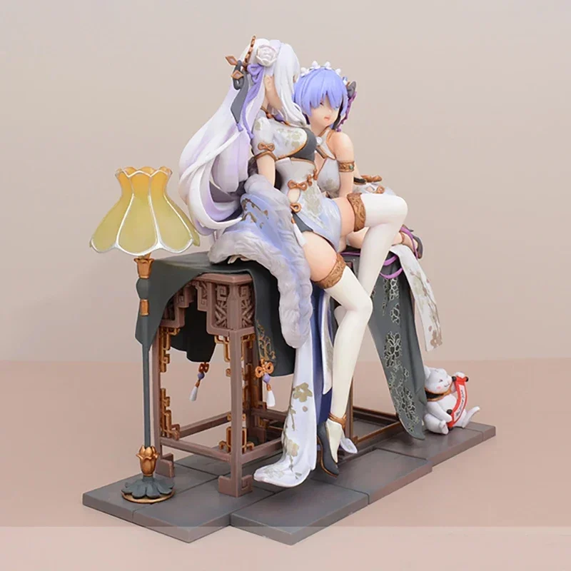

Украшения на коленях, мультяшная поза Re:Zero Rem Emilia Beauty, ПВХ фигурка, масштаб 1/7, аниме-модель, игрушки, куклы, подарки, милая красота