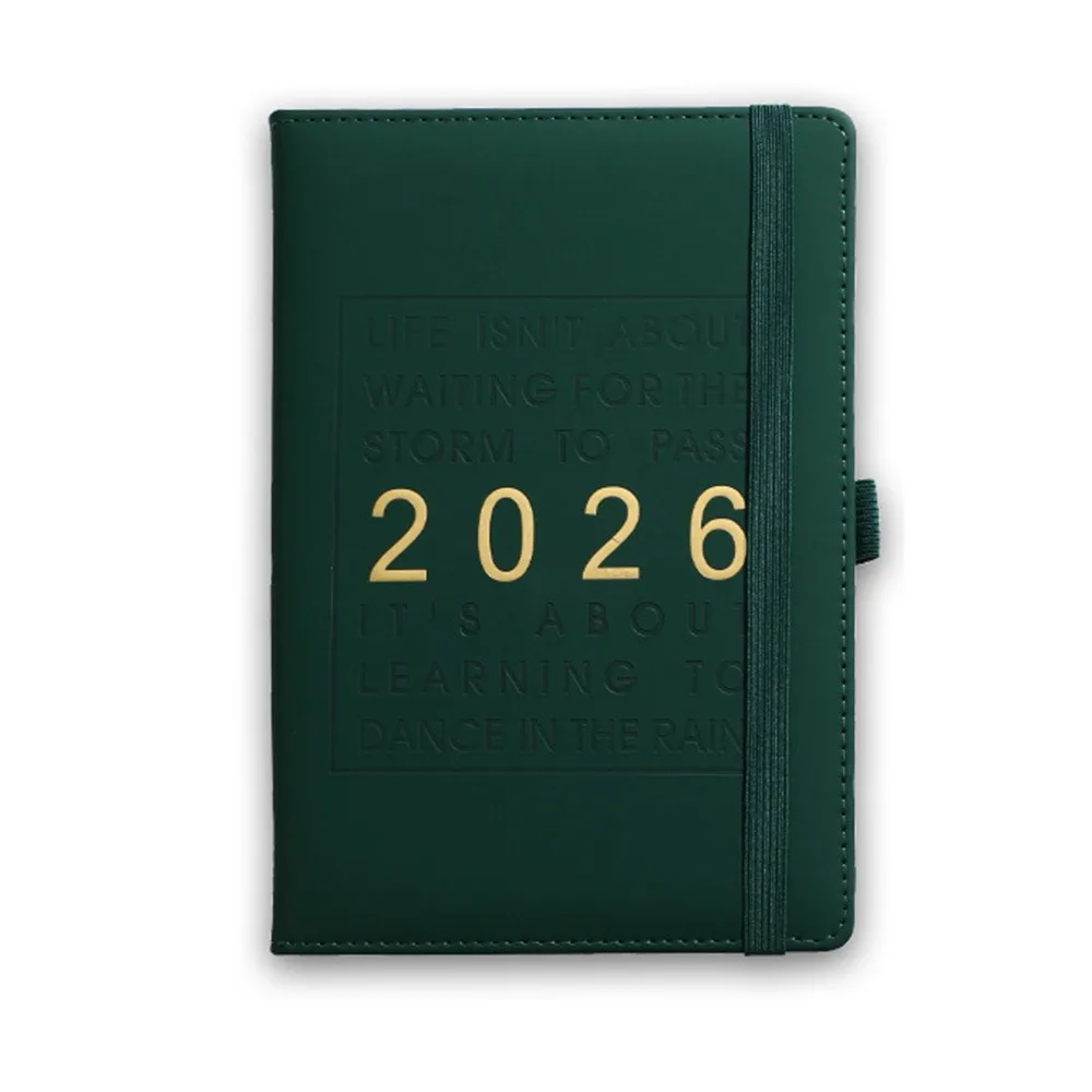 

English 2026 Schedule Planner Notepad Wear-resistant Bookmark 365 Days Efficiency Notebook Portable Simple To-do List Notebook