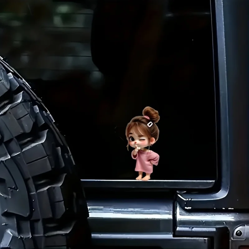 Kawaii Girl Sticker Waterproof Vinyl Decal for Car Motorcycle Truck Laptop Bumper Window Wall DIY Smooth Surface Decoration