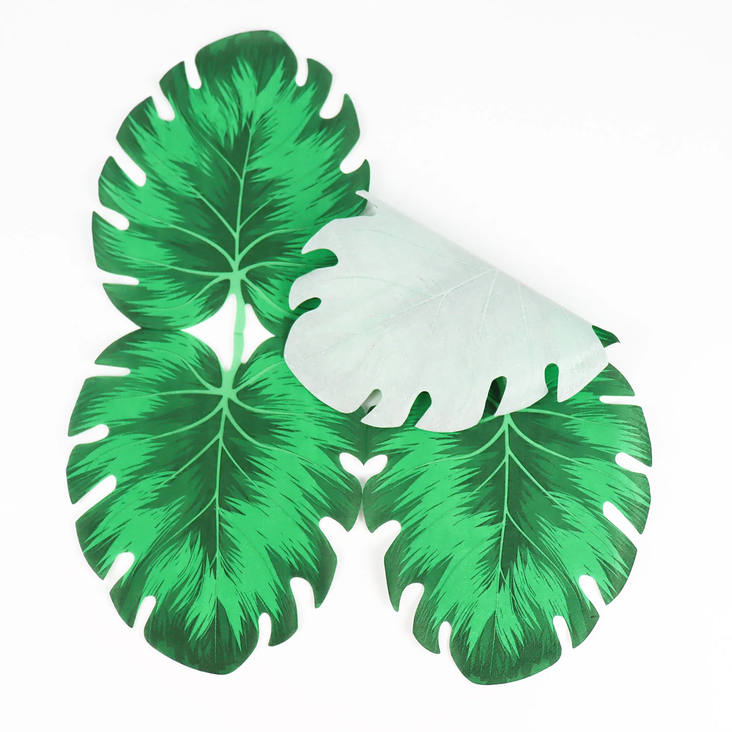 20 sztuk / opakowanie Tropikalne liście palmowe Serwetki papierowe Ręczniki papierowe z liści żółwia Hawajska plaża Luau Wesele Dekoracje stołu w domu