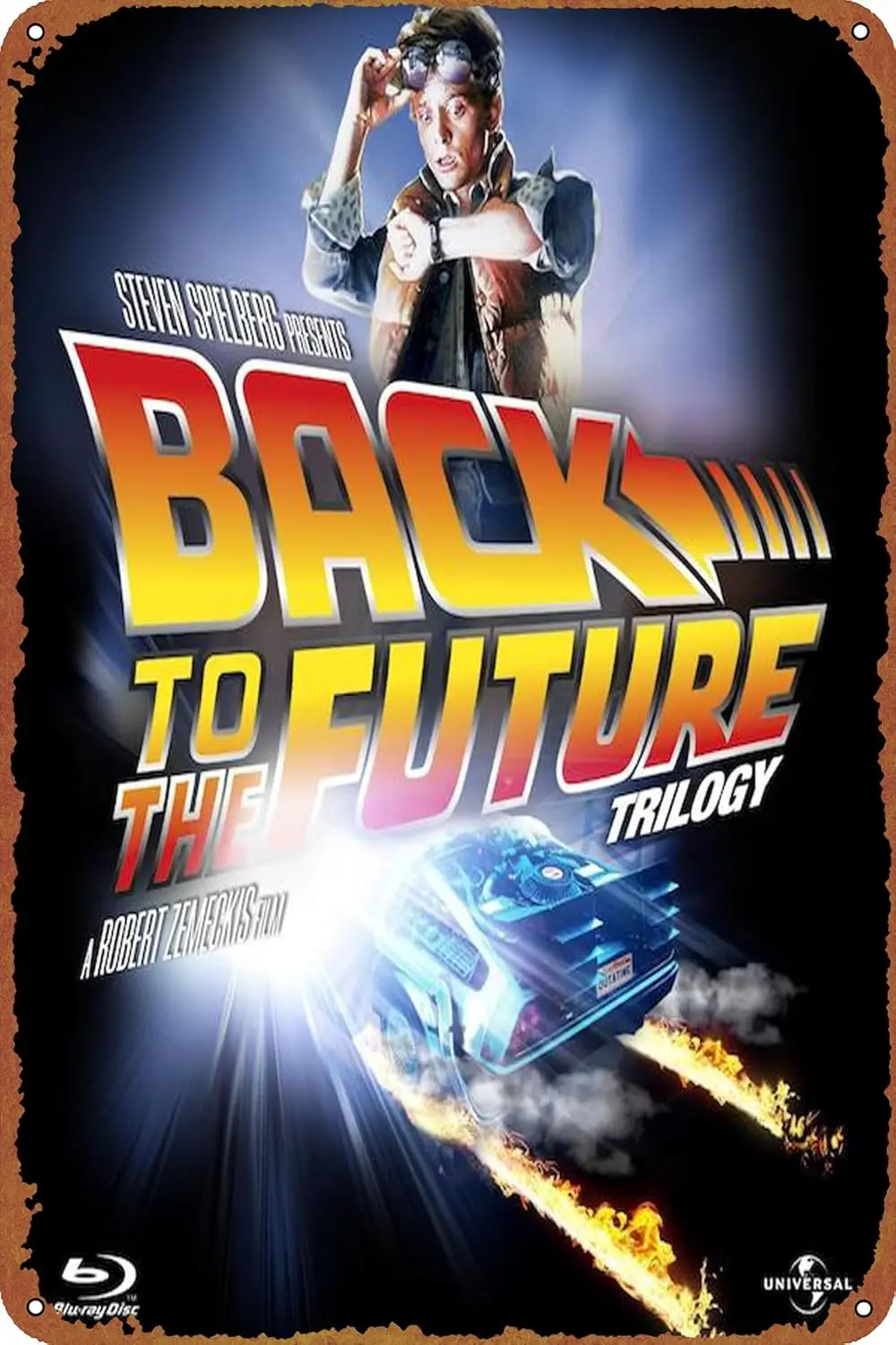 Back to the Future Tin Sign Decoration Vintage Metal Movie Poster Signs Wall Decor 8x12 Inch