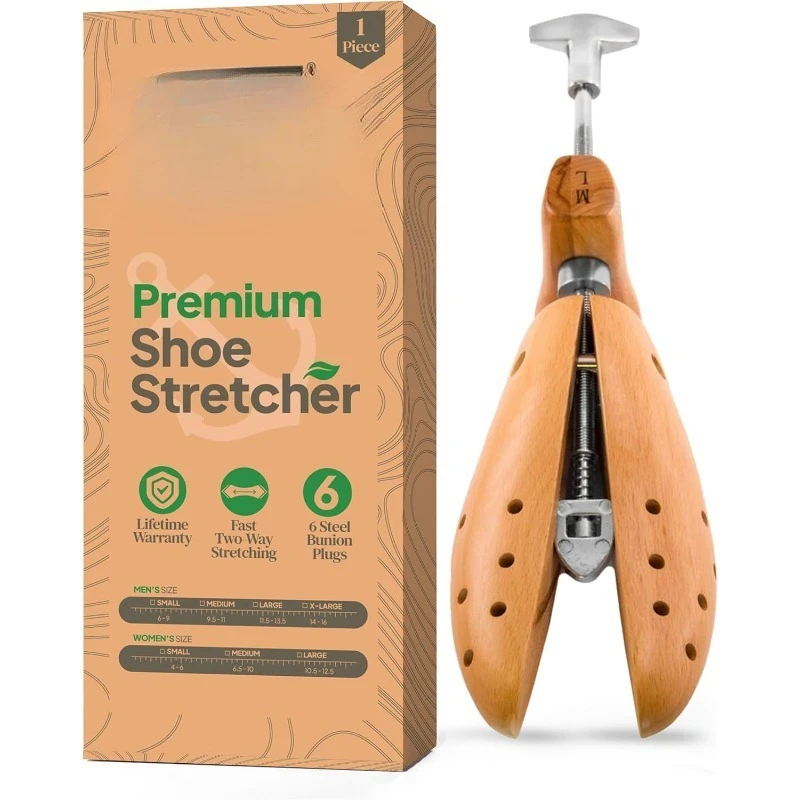 

Plastic & Wooden Shoe Stretchers - Adjustable Shoe Widener Expander for Men and Women