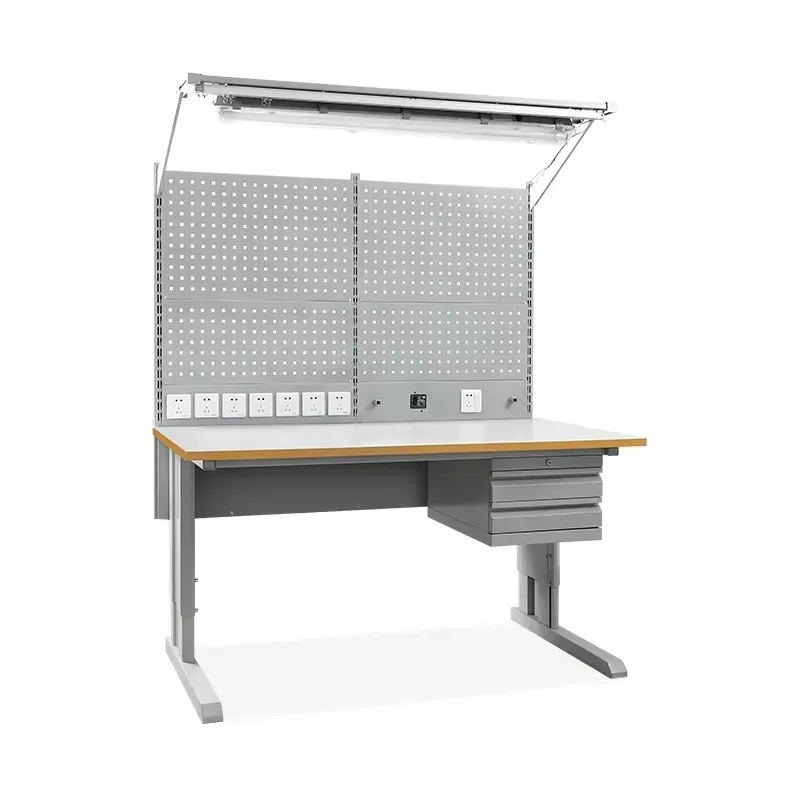 Electronic Technician Laboratory Workbench Industrial Stainless Steel Anti-Static Light Duty Easy to Assemble