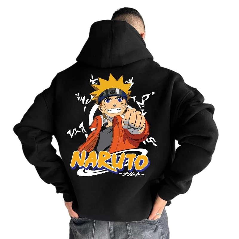 

25 NARUTO Fashion Anime Personality Printed Hooded Pullover Sweater Men's and Women's Autumn and Winter Long Sleeve Jacket Tide