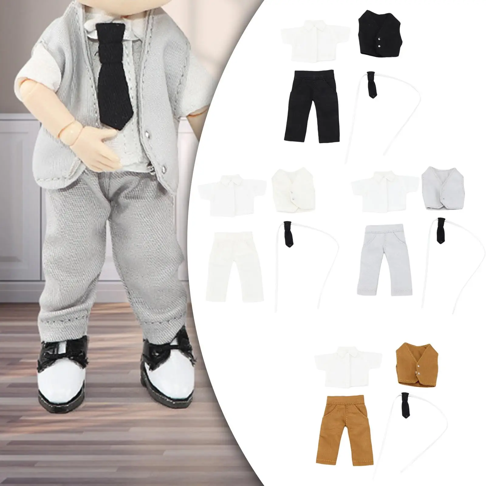 Vêtements et accessoires de poupée Ob11 BJD, déguisement pour poupée du marié et du garçon, 1/12