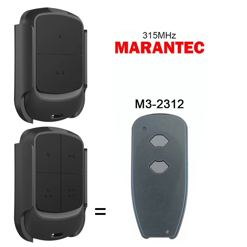 

Remote Control Clone For Clone MARANTEC M3-2312 Garage Door Remote Control 315MHz Gate Remote Control Fence Opener