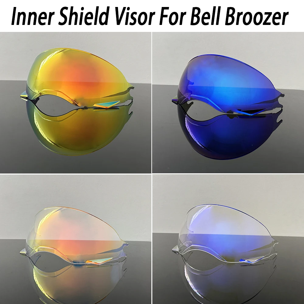 

Broozer Helmet Visor For Bell Broozer Motorcycle Helmet Visor goggles plating silver red Replacement Lens
