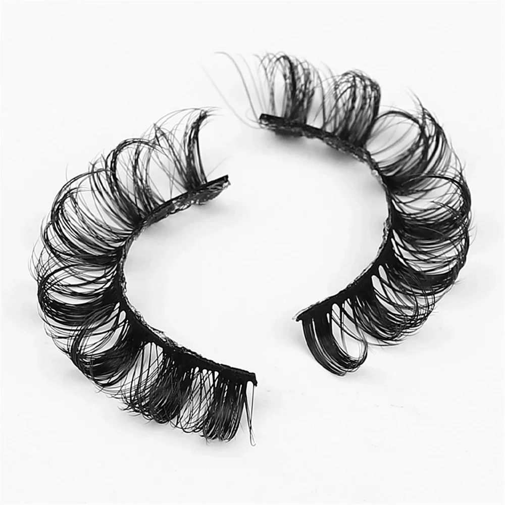 10 paia 3D Faux Mink Lashes Russian Strip DD Curl ciglia finte Fluffy Volume Extension ciglia Makeup