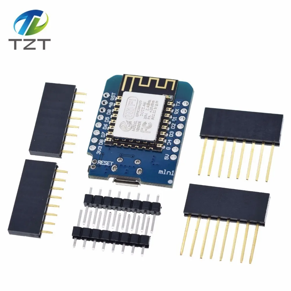 TZT Esp8266 D1 Mini Pro Wifi Development Board Nodeu Ws2812 Rgb Dht11 Dht22 Am2302 Relay Ds18b20 Bmp180 Motor For Wemos Diy Kit