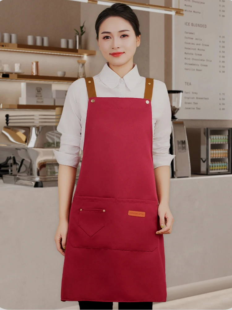 2pcs catering aprons Waterproof Antifouling Home Cleaning Kitchen Cooking Work Clothes Barber Apron Leisure Gardening Baking