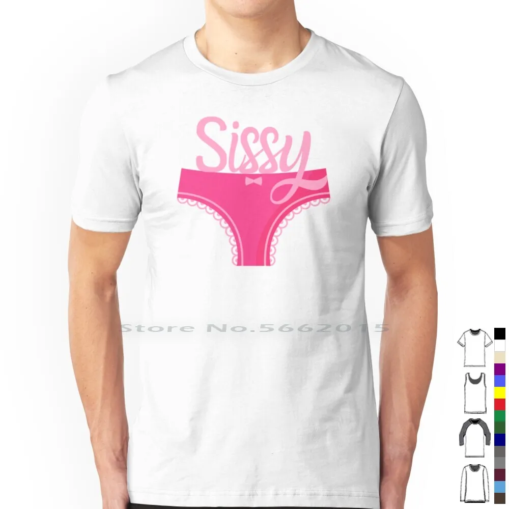 Sissy Pink Frilly Panties T Shirt 100% Cotton Sissy Boy Sissy Girl Bdsm Cuckold Sexy Baby Submissive Sissification Feminization