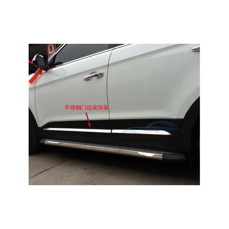 

For Hyundai ix25 creta Car Door Body decoration Strip Exterior Trim Cover Chromium Styling creta product accessory 2015-18