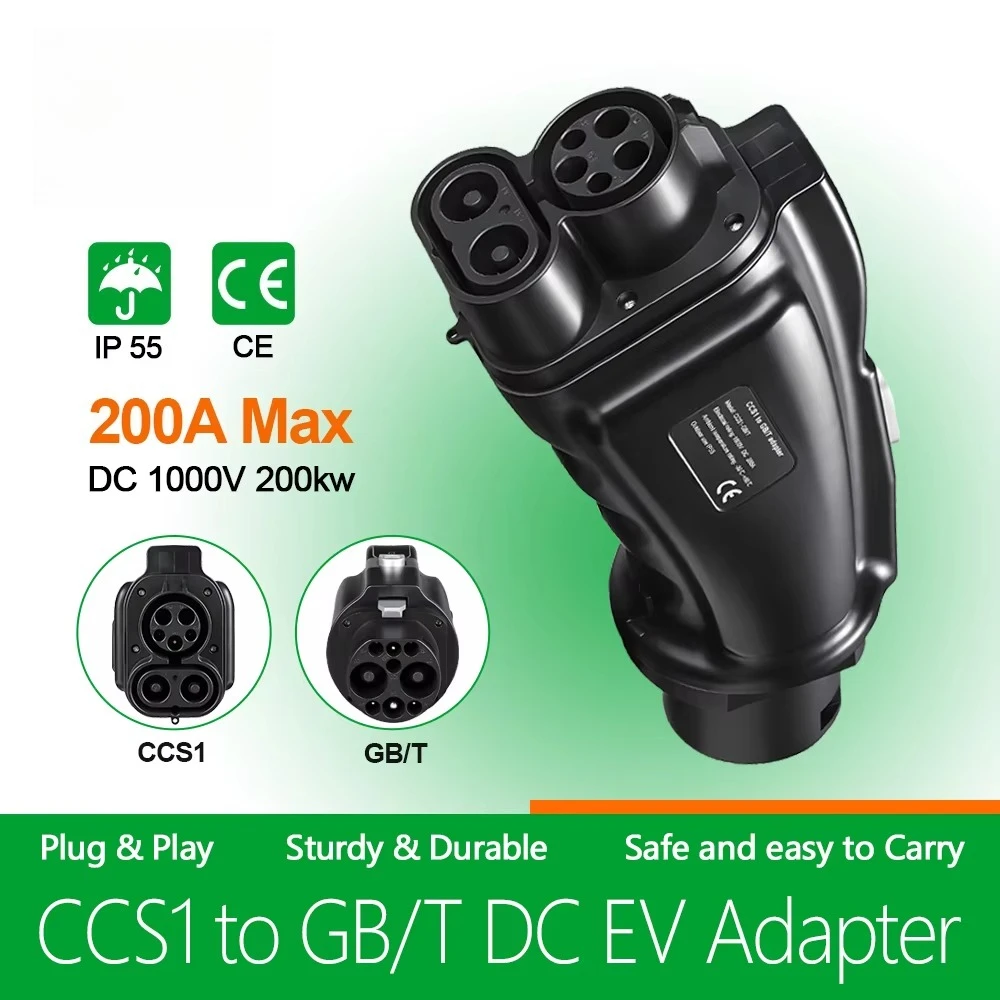 Isigma Dc 1000V 200kw Ev Charging Connector CCS1 to GBT Ev Adapter for Electric Car Charger Ev Fast Charging