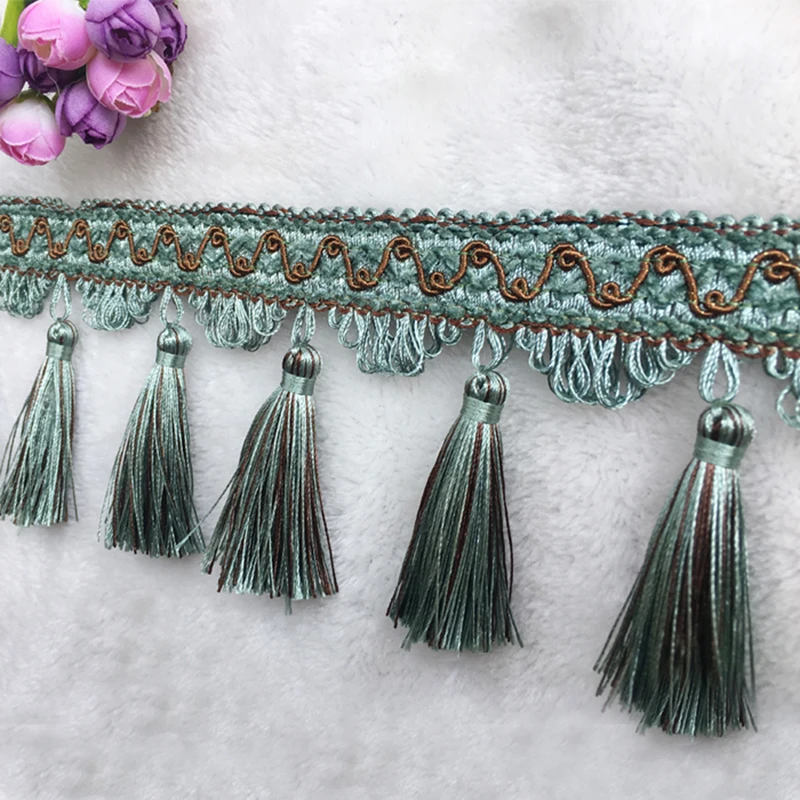 1M Tassel Fringe Trim Sewing Lace Craft Trimmings Edging Curtain Accessories Pendant Cushion Table Upholstery Sofa Decor Textile