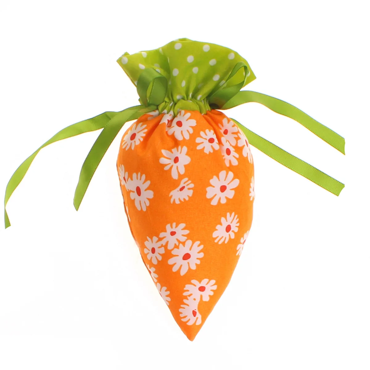 2025 Happy Easter New Carrot Shape Drawstring Fabric Cute Party Candy Gift Bags Large Capacity Candy Wrapping Gift Bags