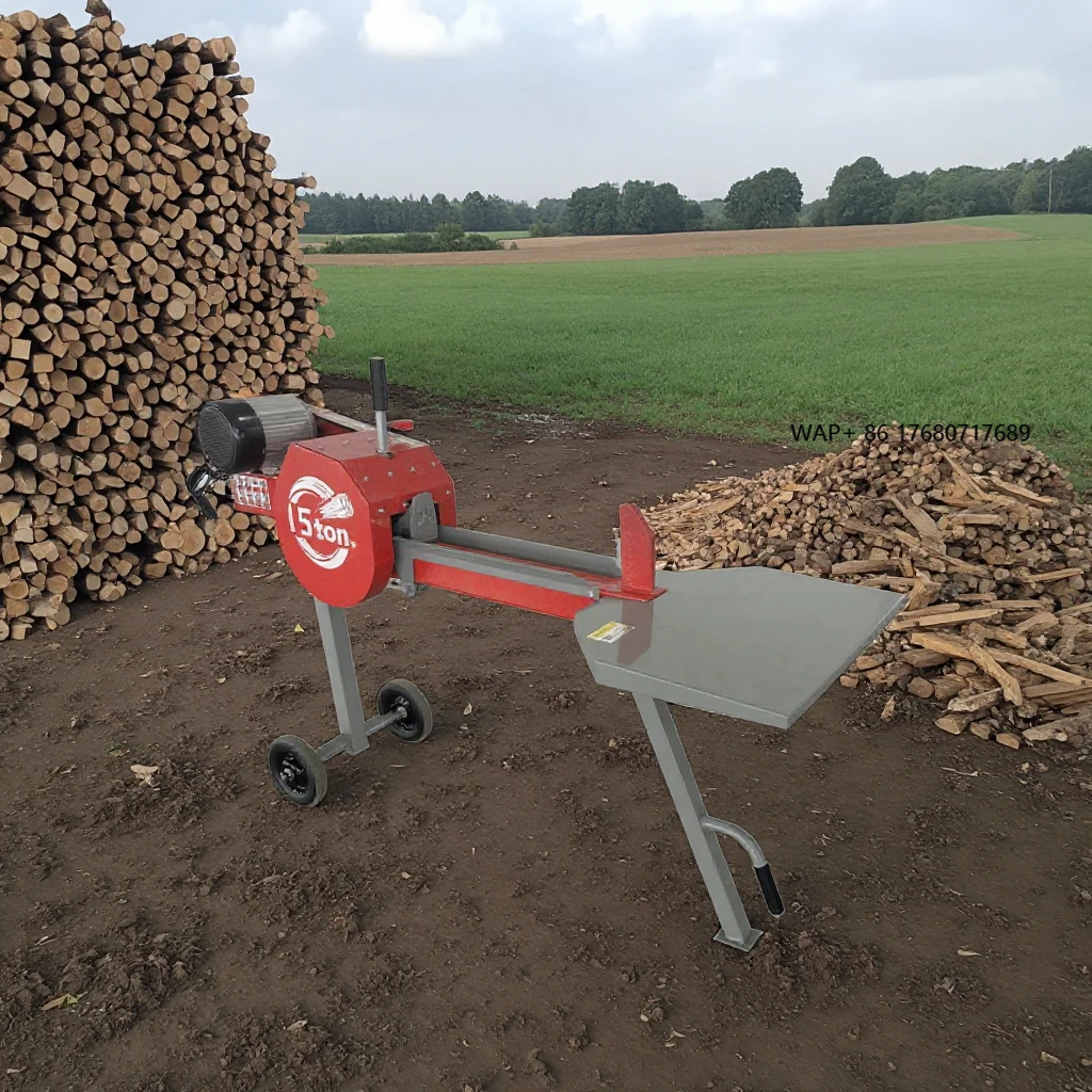 

China Forestry Machinery 15 Ton Electric Hydraulic Wood Splitter Best Sale Cheap Kinetic Motor for Wood Splitting