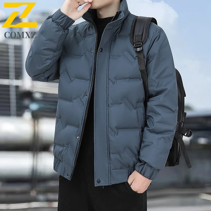 COMXZ Winter Jacket High Quality Windproof Business Commuting Puffer Jacket Ski Comfortable Stylish Padding Coat Men's Clothing