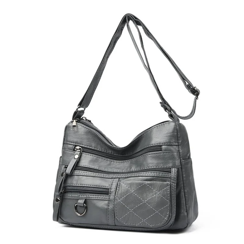 

Роскошная женская сумка-мессенджер из натуральной кожи, функция через плечо с безопасной молнией от дизайнера