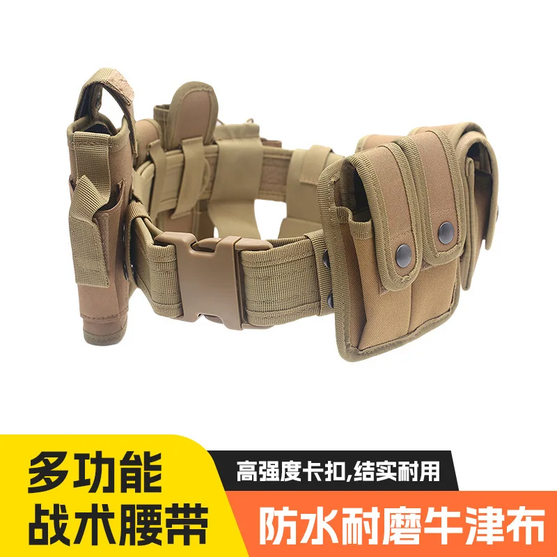 Adjustable Outdoor Tactical 10-Piece Set Canvas Belt Security Duty Waist Holster Enforcement Tools Accessories Waist Belt
