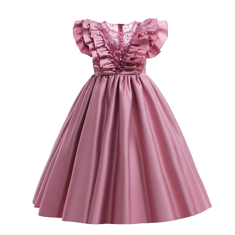 Vestido de cumpleaños con cuentas para niñas, vestido de noche con Piano para Halloween, gran oferta