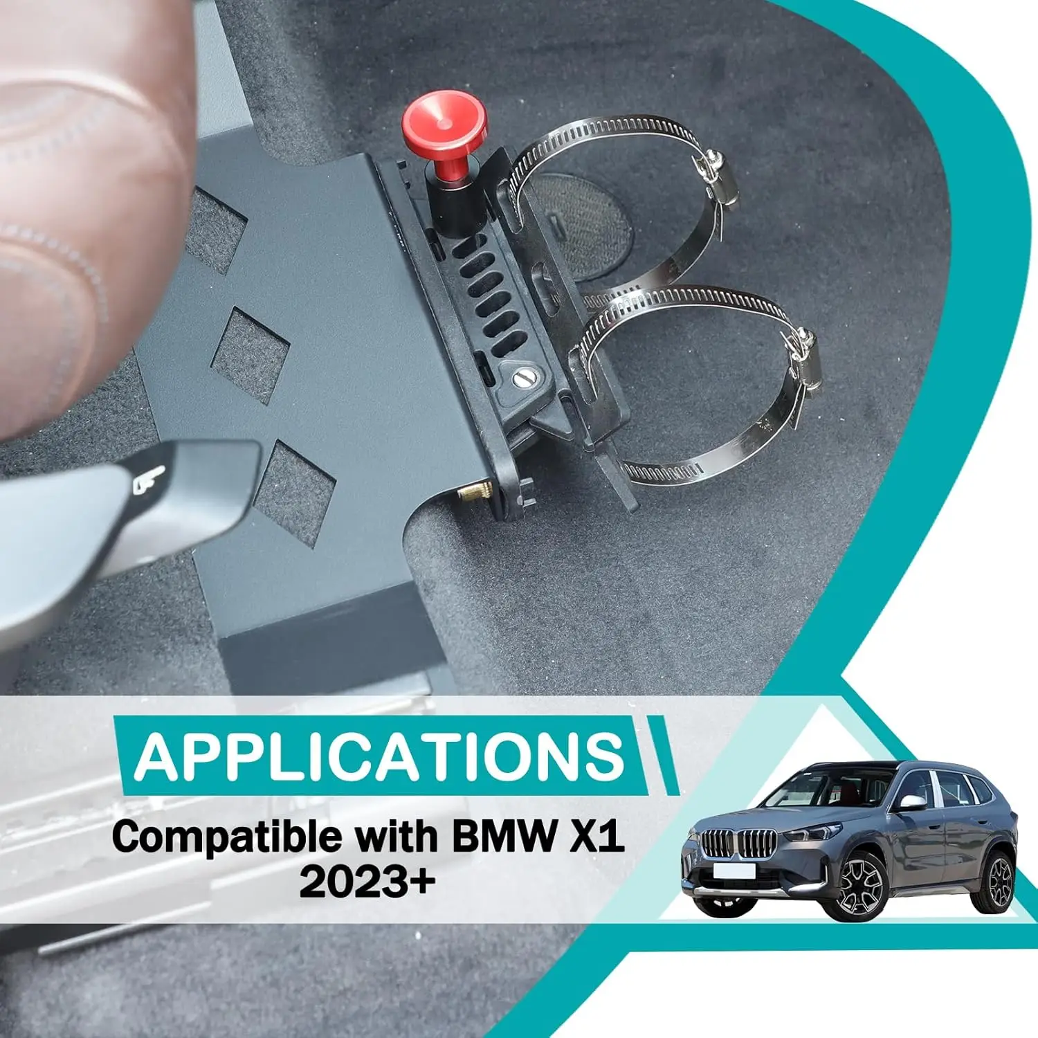 

Для BMW X1 U11 2023 2024 2025 аксессуары для салона автомобиля, нижнее полотно, держатель для огнетушителя, основание кронштейна из алюминиевого сплава