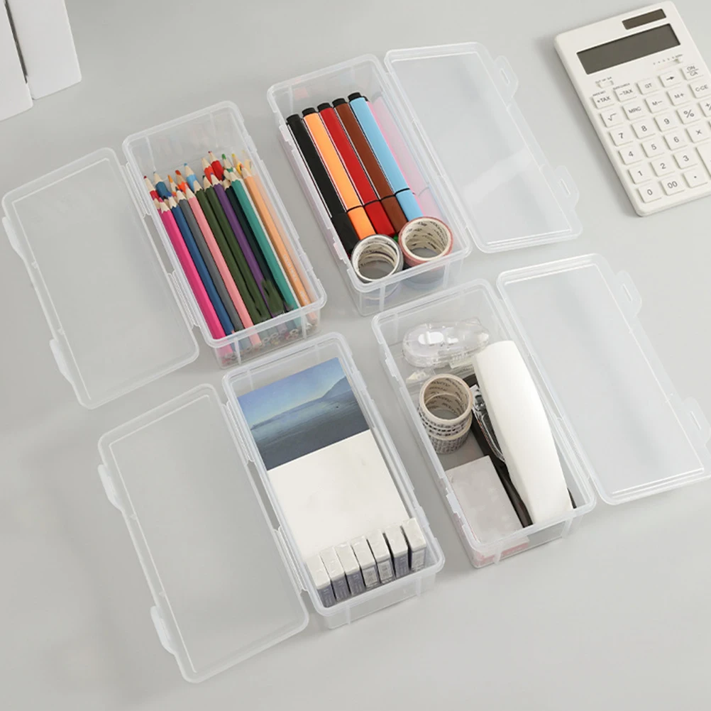 1PC Transparent Pp Marker Pencil Case Sketch Plastic Pencil Case Storage Case Art Student Pencil Case Large Capacity Toolbox