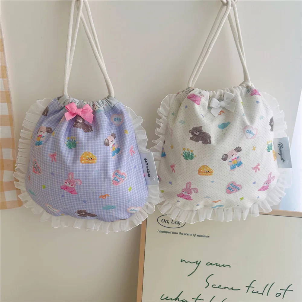 حقيبة مكياج برباط بطبقة مزدوجة، جيب نهاية على شكل فراشة من الدانتيل المطوي، حقيبة تنظيم فوضى السفر، حقيبة تخزين محمولة للعناية بالبشرة #4