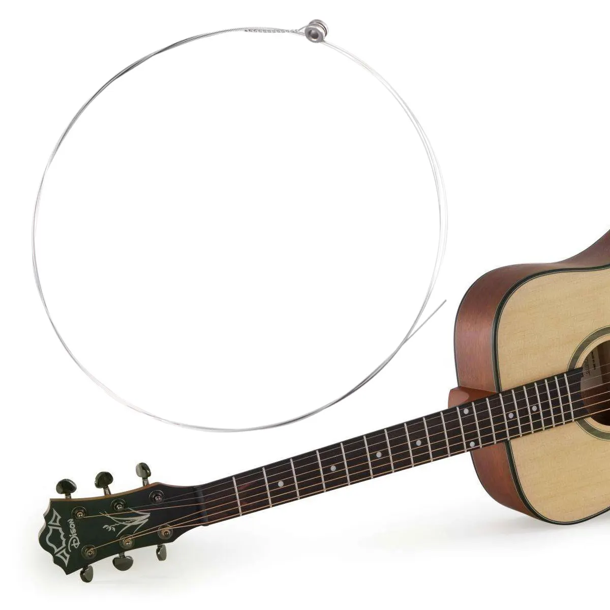

Professional Folk Guitar String Premium Steel Core Rust-Proof Acoustic Replacement String Stable Vibration Sustained Sound