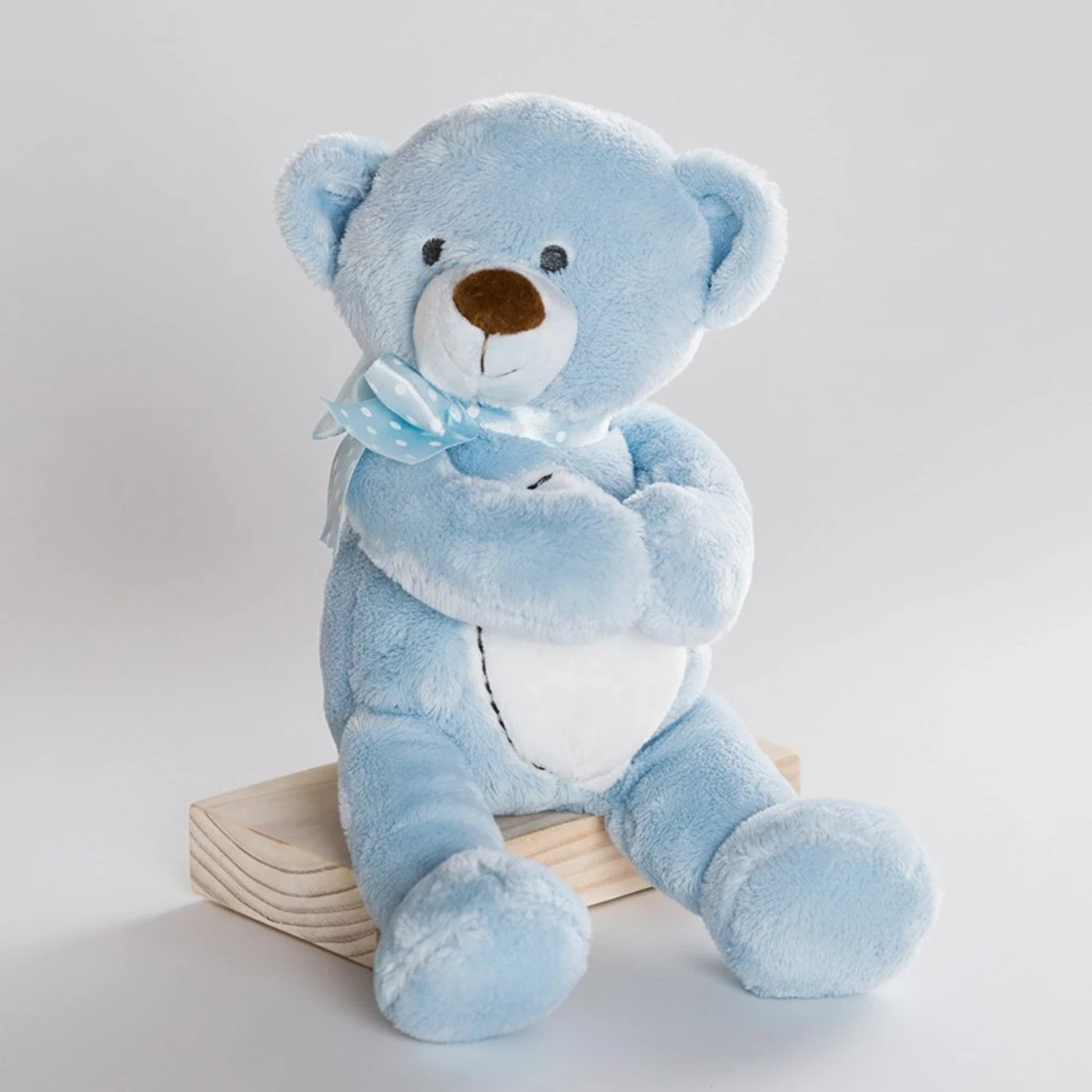 Stuffed Soft Toy Baby Teddy Bear Vase Huger Pink / Blue / Ivory, 10\